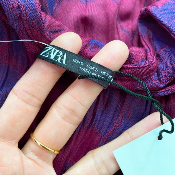 💜 ZARA BOHO PURPLE PINK LONG SLEEVE SIDE TIE MAXI DRESS! - Picture 12 of 16